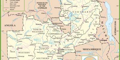 На карте Замбии